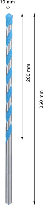 Produktbild Bosch Professional Zubehör EXPERT CYL-9 MultiConstruction Bohrer, 10 x 200 x 250 mm (10 Millimeter)