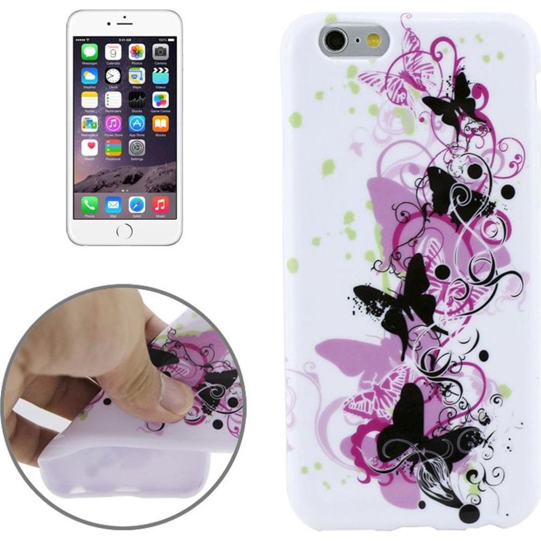 Thumbnail - König Design Schutzhülle Handytasche Etuis TPU für Handy Apple iPhone 6 Motiv Schmetterlinge (Apple iPhone 6), Smartphon...
