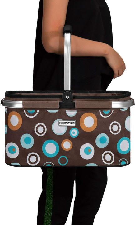 Produktbild Anndora Einkaufskorb Retro 22 Liter Braun Hellblau