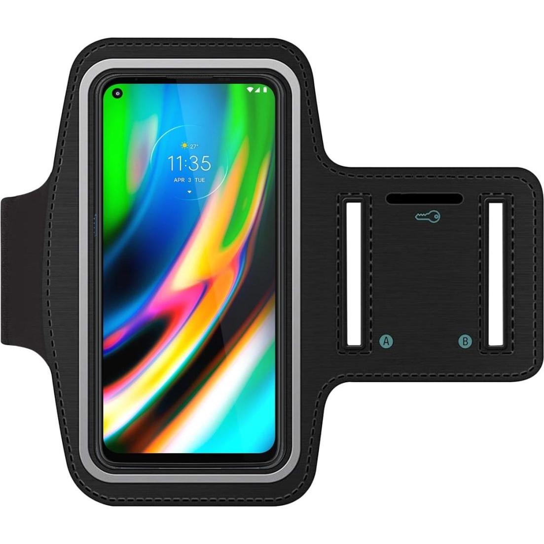 SmartFitness Motorola Moto G9 Plus Handy Sport Armband, Smartphone Sportarmband, Schwarz