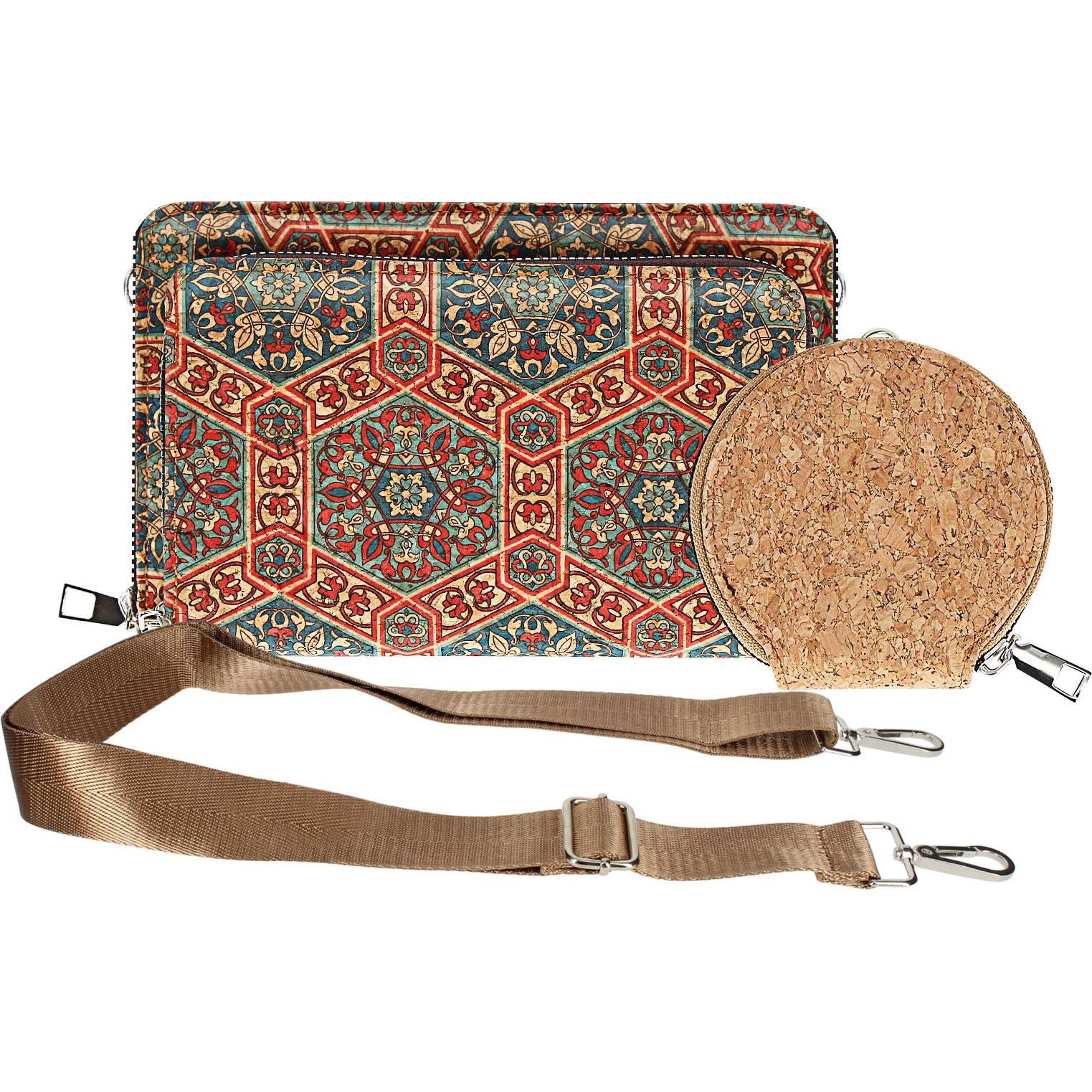 Avizar, Handtasche, CorkArt Korktasche, Mehrfarbig