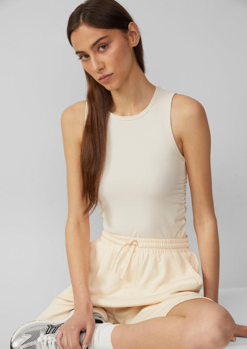 Actual product image S.Oliver T-Shirt Ripptop mit seitlicher Raffung | QS x Vanessa Mai (S)