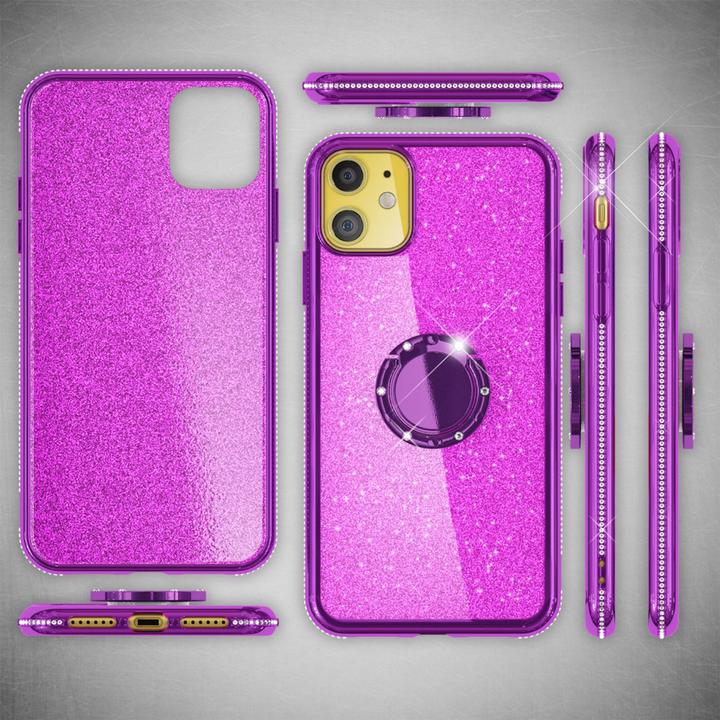 Image du produit Nalia Ring Glitter Silicone Cover (Apple iPhone 11)