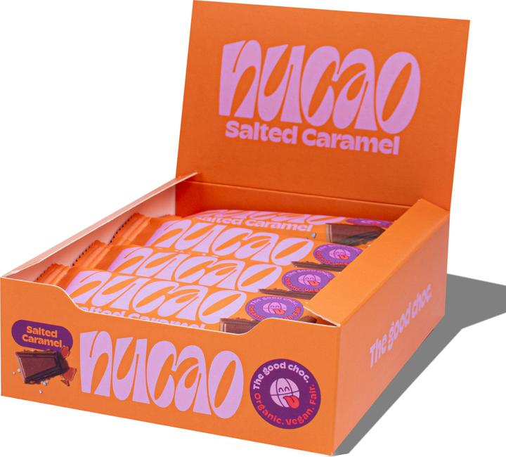 Produktbild Nucao Bio Veganer Schokoladenriegel - Salted Caramel (12x33g) (33 g)