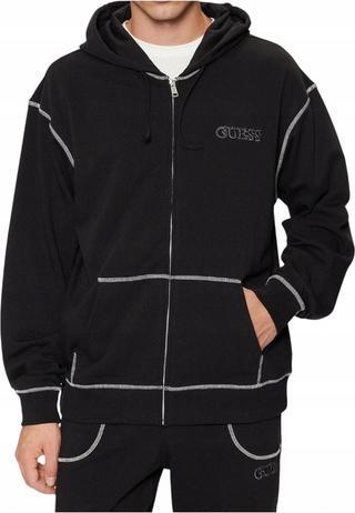 Actual product image Guess Herren F-Zip Hoodie Sweatshirt Schwarz (XXL)