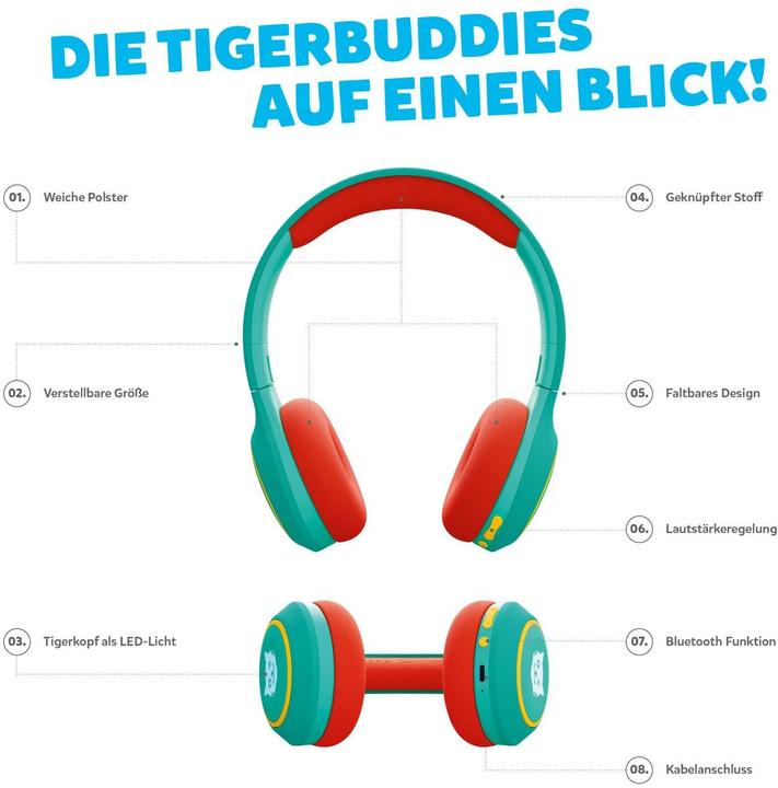 Immagine prodotto Tigermedia Cuffie Tigerbuddies (Tedesco, Francese, Italiano, Inglese)