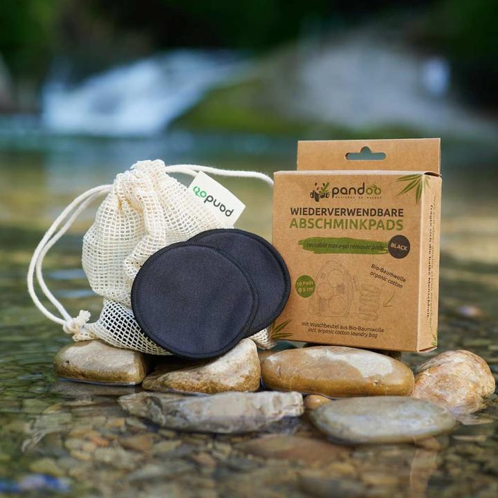 Actual product image Pandoo Makeup remover pad Bio-BW 10s schw.
