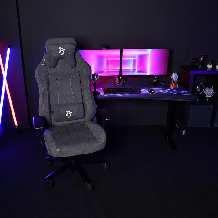 Produktbild Arozzi Vernazza XL - Chaise Gaming en tissu souple - Gris Sombre