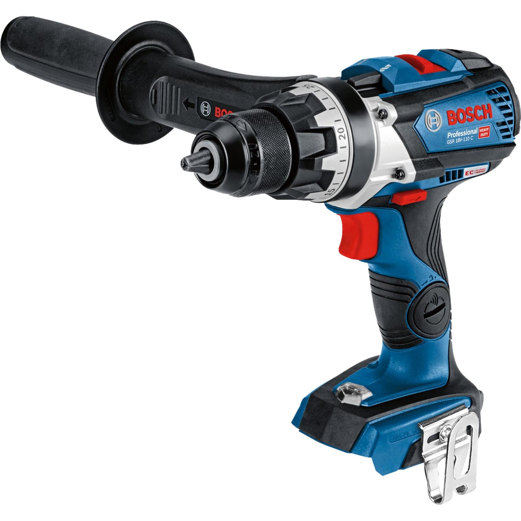 Bosch Professional, Bohrmaschine + Akkuschrauber, GSR 18V-110 C (Akkubetrieb)