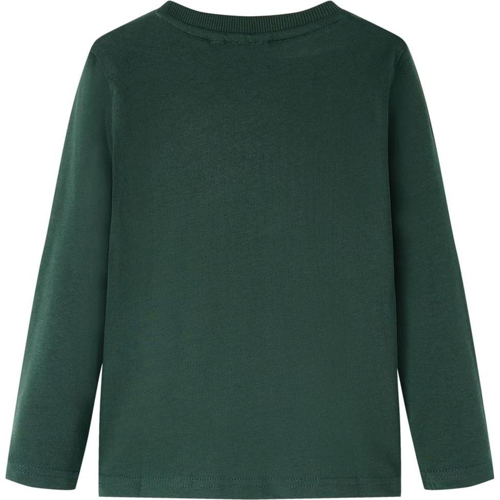 Thumbnail - VidaXL, Jungen, Shirt, Kinder-Langarmshirt Dunkelgrün 92,Material: 100, Grün, (92)