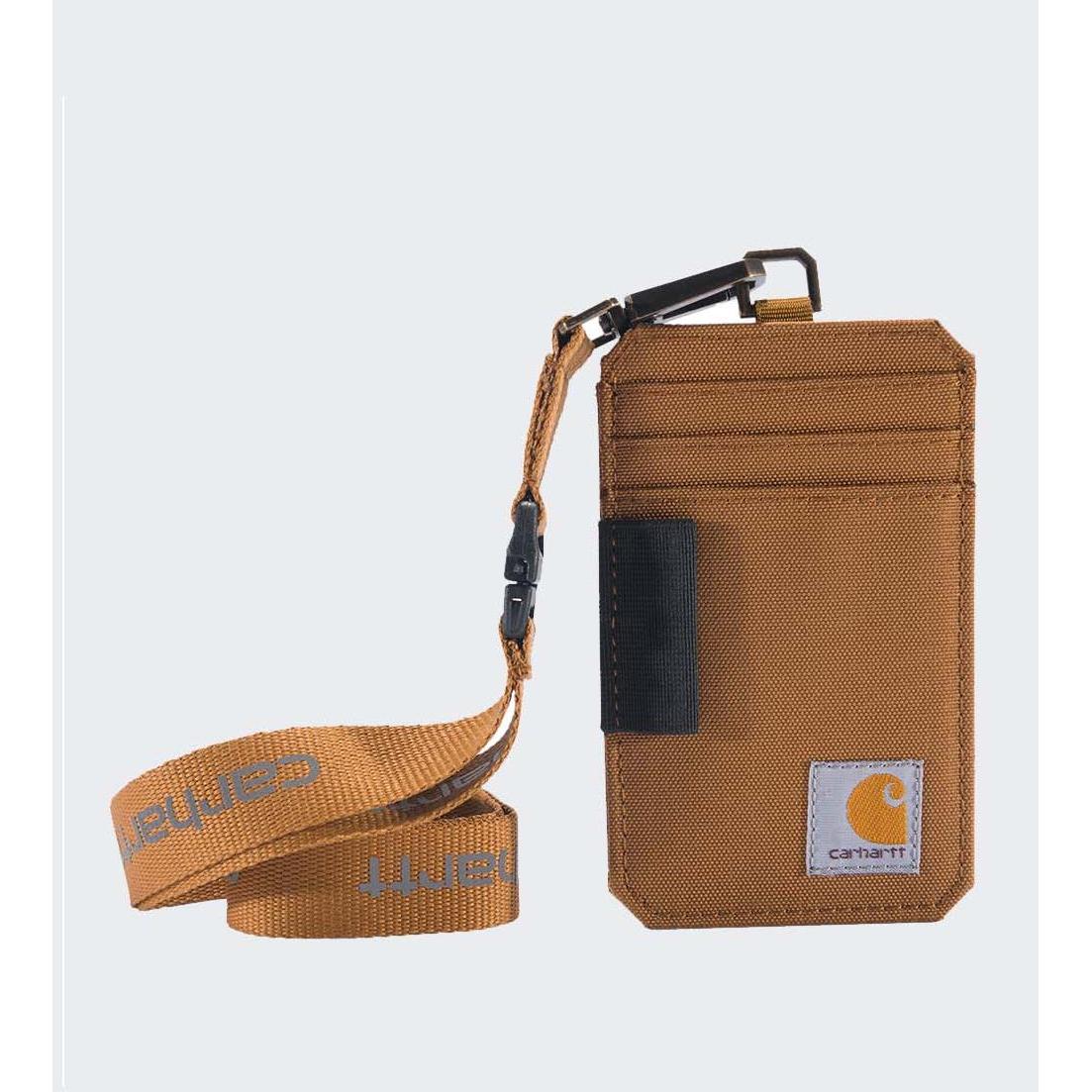 Carhartt, Portafoglio, Portfel Nylon Duck ze Smyczą Marrone, Marrone