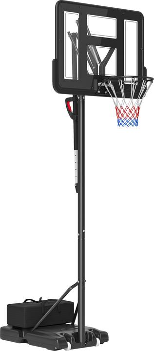 SportNow Basketballkorb Stahl, Kunststoff Schwarz