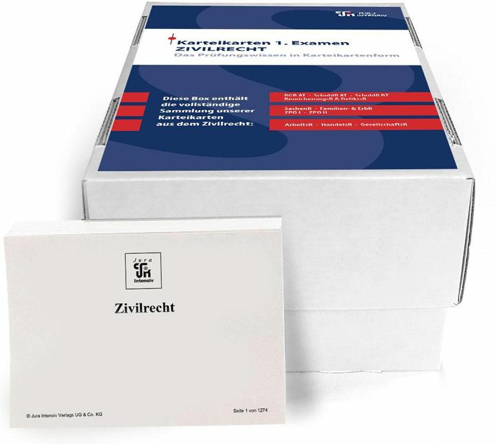 Actual product image Karteikarten 1. Examen Zivilrecht - Materielles Recht (722 x)