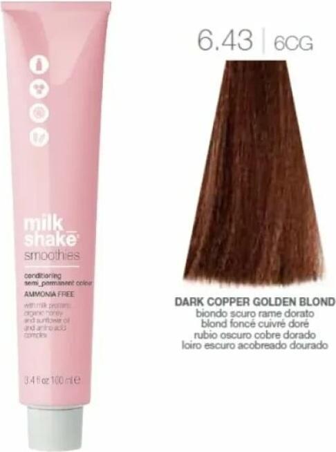 Produktbild Milk_Shake 6.43 Smoothies Semi-Permanent Colour Dark Copper 100ml (Dark Copper)