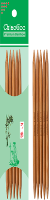 Actual product image ChiaoGoo Double point needle sock set Bamboo Patina / 5 pieces