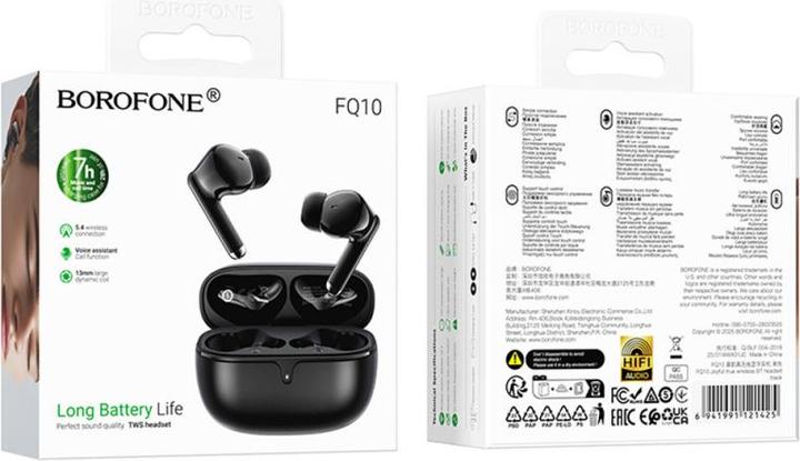 Produktbild Borofone Bluetooth TWS Kopfhörer FQ10 Joyful Schwarz (7 h, Kabellos)