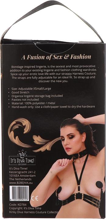 Produktbild Kinky Diva Halter Harness + O-Ring Collar (S)