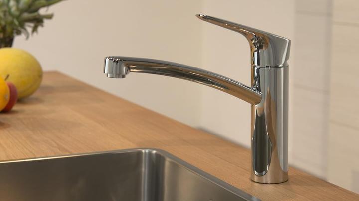 Actual product image hansgrohe Logis M31 single lever kitchen tap 160, CoolStart, water-saving, 1 spray mode