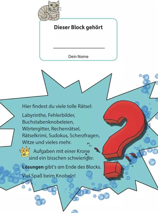 Produktbild Rätselblock ab 9 Jahre (Deutsch, Agnes Spiecker, 2018)