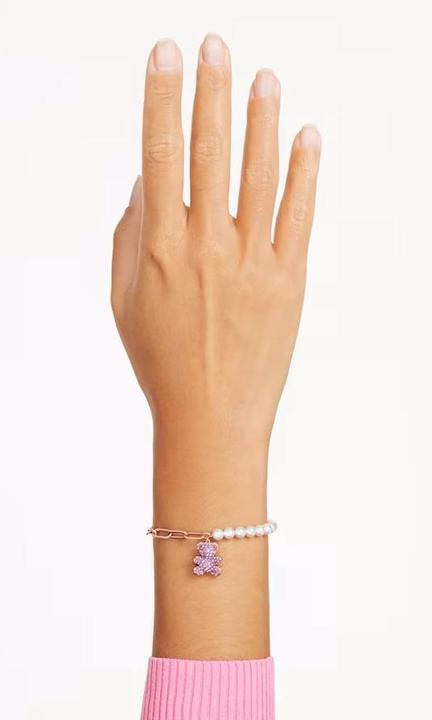 Immagine prodotto Swarovski Bracciale Teddy Orso Rosa Oro (18.50 cm, Metallo Swarovski)