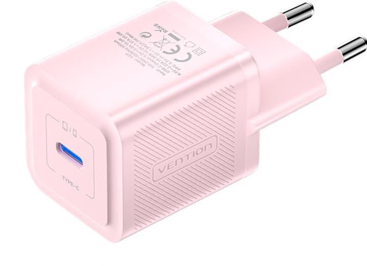Actual product image Vention Wall charger,, FEPP0-EU, USB-C, 20W, GaN (pink) (20 W, 1 portion)