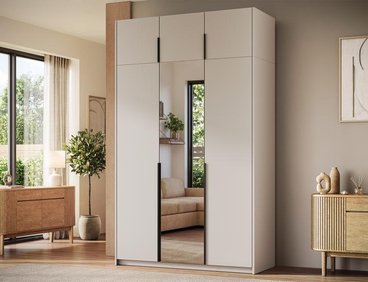 Produktbild ADRK Furniture Alera III mit Aufsatz – Drehtürenschrank (148 x 58 x 250 cm)