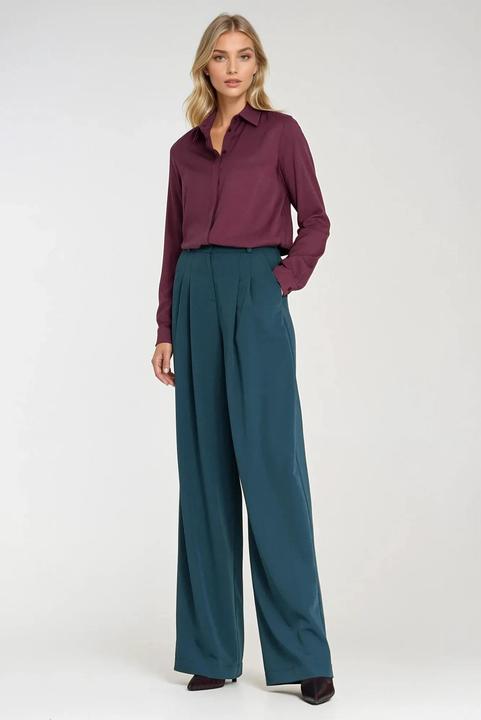 Actual product image Nife Blouse with hidden button placket for women (38)