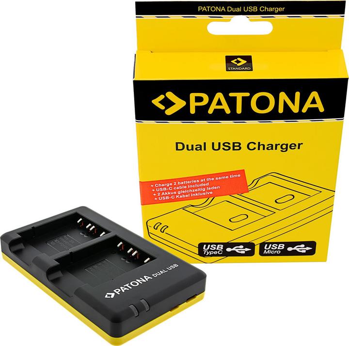 Actual product image Patona Charger Dual USB NP-BG1 (Camera battery charger)