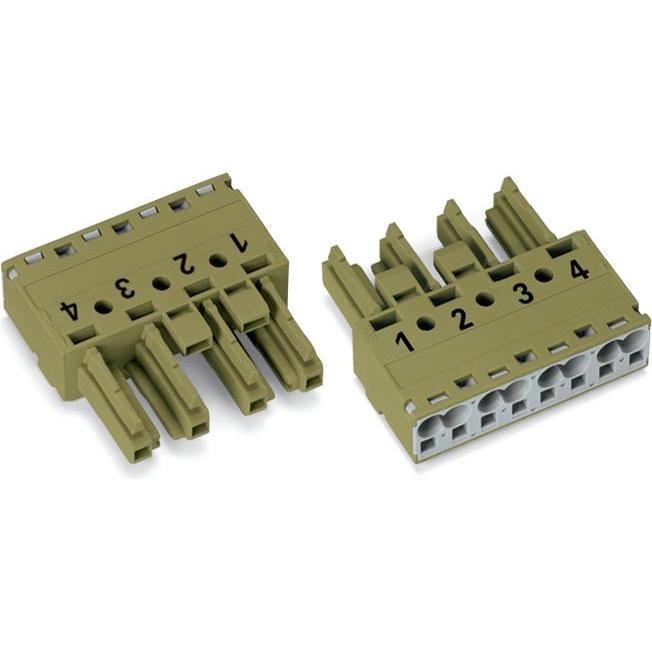 50x Wago Netz-Steckverbinder WINSTA MID, Elektronikkabel + Stecker, Grün
