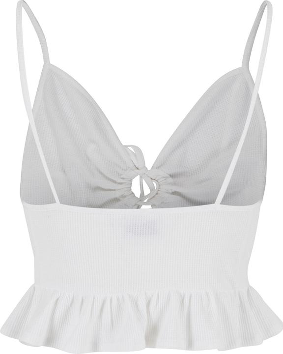 Produktbild Urban Classics Ladies Waffle Pique Ruffle Top - 137877 (L)