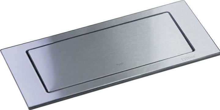 Immagine prodotto Evoline 106385 Presa di corrente da incasso in acciaio inox spazzolato contatto di protezione 1 pz. (2x, CEE 7/3, 3 m)