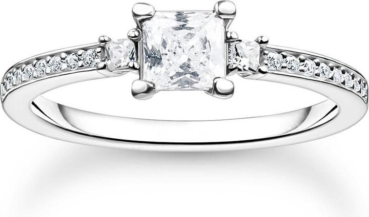 Immagine prodotto Thomas Sabo Anello Pavé Pietra Bianca Argento (56, 925 Argento)