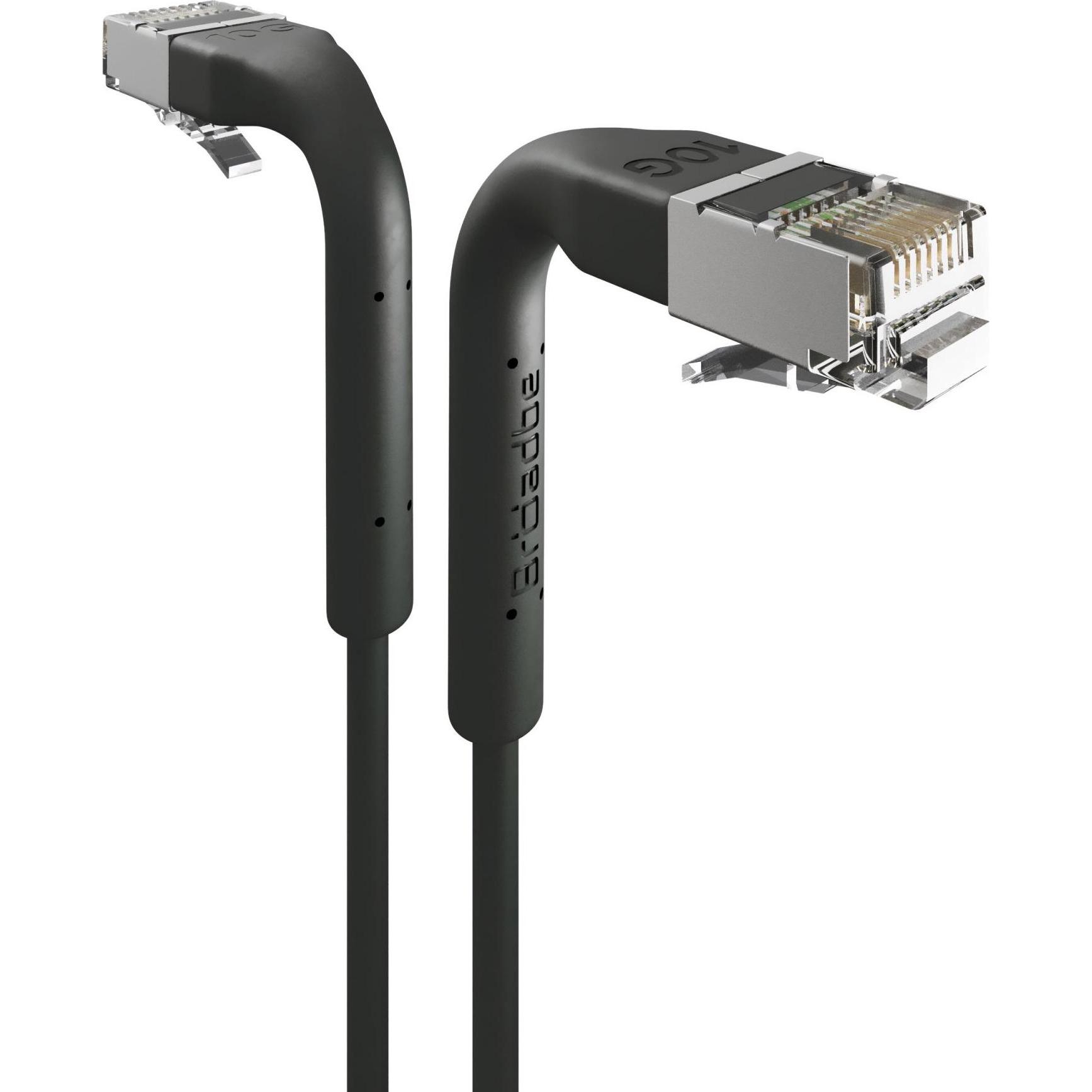 Broadbe Slim Patch Cable 10G Black 0.3m Cable-Patch-Cat6A-BK-0.3M-Slim (CAT6a, 0.30 m), Cavo di rete