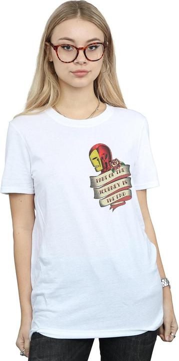 Image du produit - T-shirt IRON MAN TATTOO JOURNEY BREAST PRINT - Femme (XL)