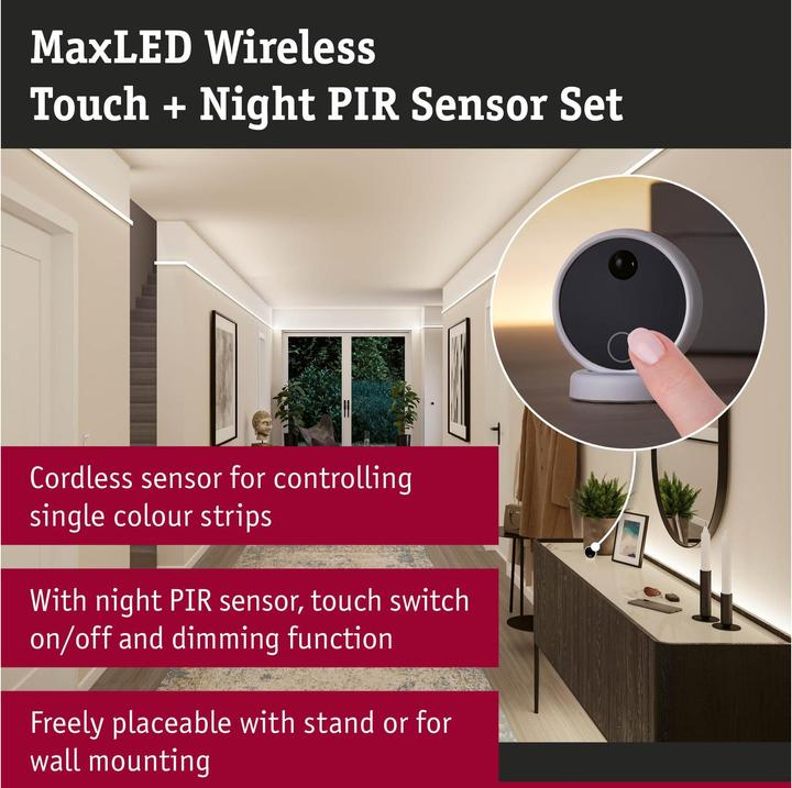 Actual product image Paulmann MaxLED Wireless PIR & Touch Sensor Set
