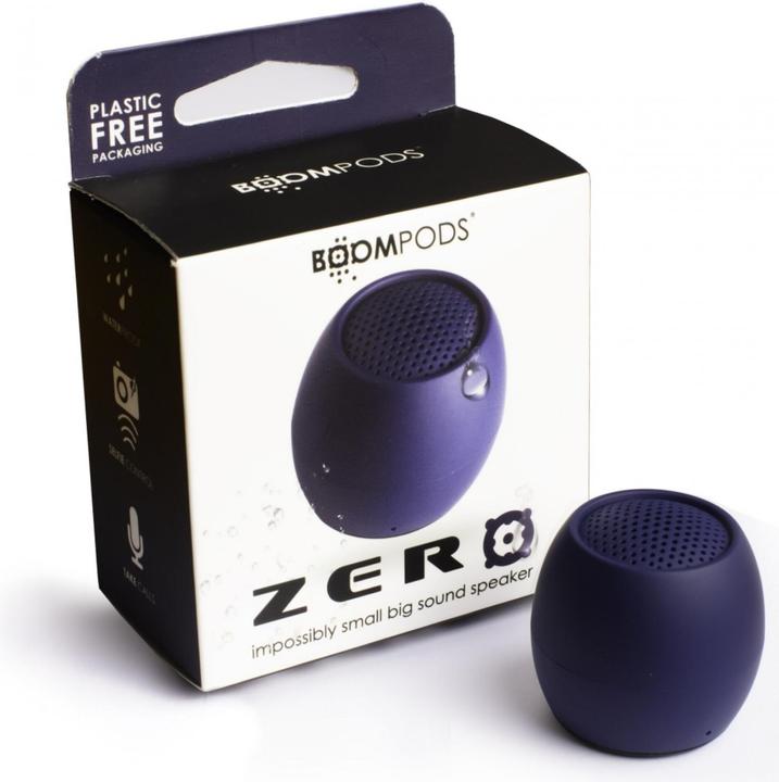 Actual product image Boompods Zero Bluetooth® Speaker Handsfree, Shockproof, Waterproof Dark Blue (5 h, Rechargeable battery operated)
