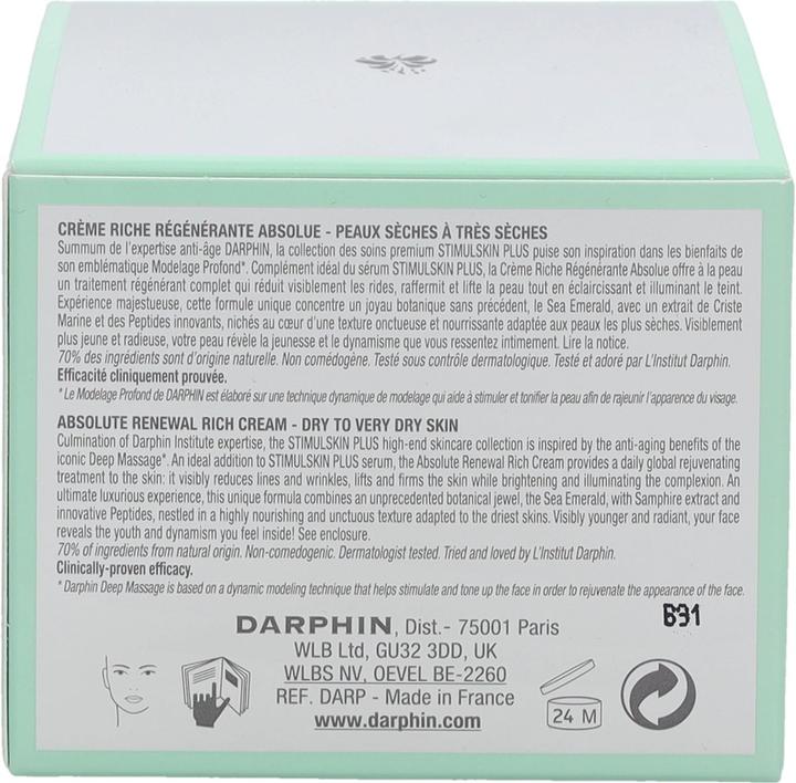 Actual product image Darphin Stimulskin Plus Absolute Renewal Rich Cream (50 ml, 24h cream)