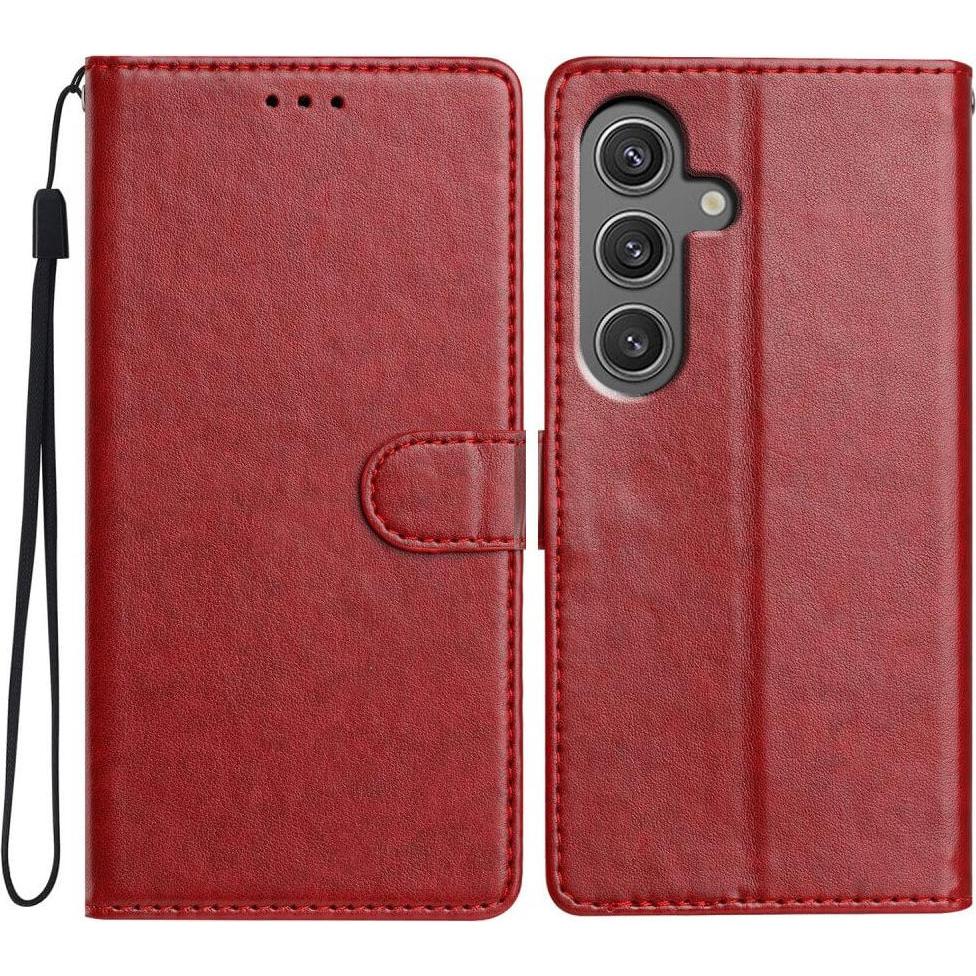 Cover-Discount Galaxy A36 5G - Elegantes Hüllen Etui mit Handschlaufe (Samsung Galaxy A36), Smartphone Hülle, Rot