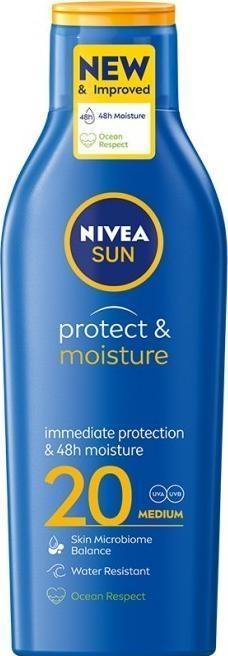 Immagine prodotto NIVEA Sun Protect & Moisture Lozione solare idratante Spf20 200Ml (Crema solare, SPF 20, 200 ml)