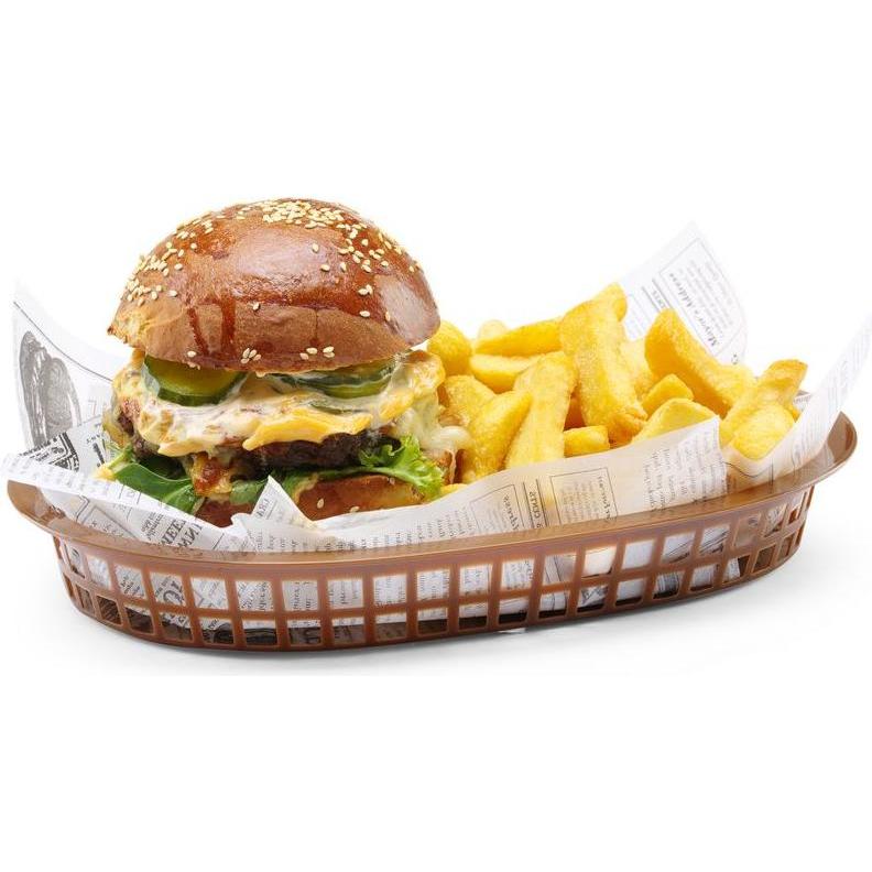 Thumbnail - Hendi Servierkörbe im Fastfood-Stil, Braun, Stk.,x(H)mm, Brotaufbewahrung, Braun