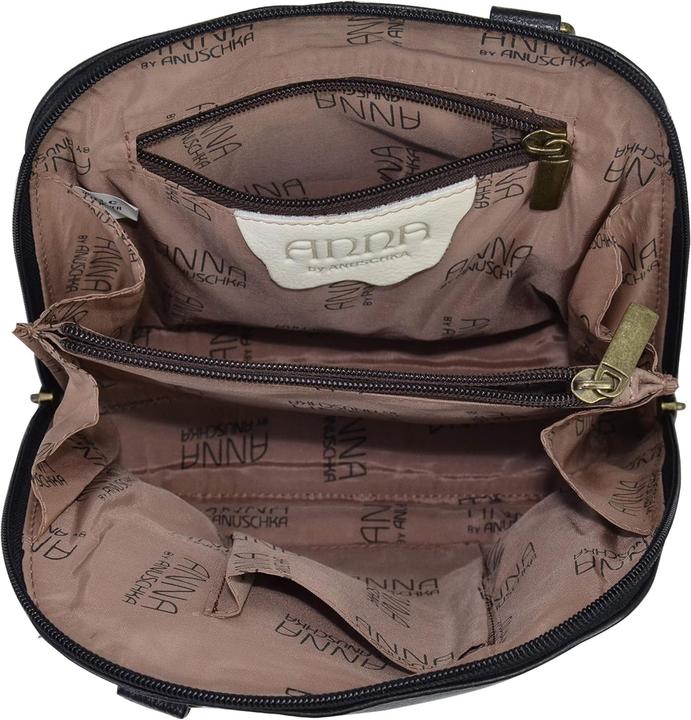 Actual product image Anuschka Leather Small Multi-Compartment Zipper Organizer