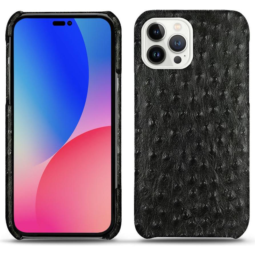 Noreve Lederschutzhülle (Apple iPhone 14 Pro Max), Smartphone Hülle, Schwarz