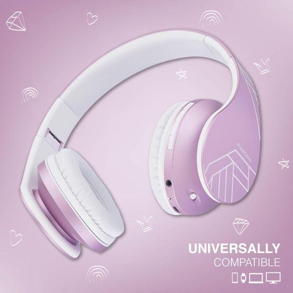 Produktbild PowerLocus Wireless Headphones for kids P2 (pink-white)