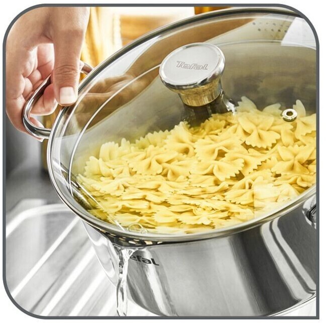 Productafbeelding Tefal Duetto steelpan 20cm w. deksel (20 cm, Steelpan, Roestvrij staal)