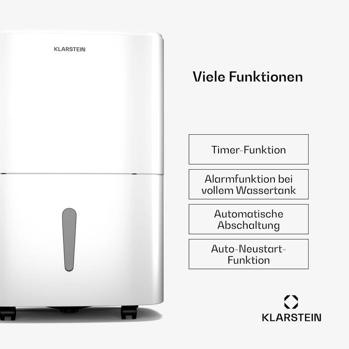 Actual product image Klarstein Luftentfeuchter mit Auto-Swing & Timer (22 m²)