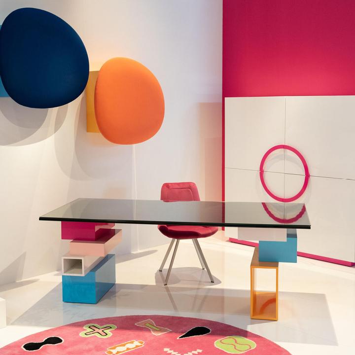 Image du produit Kare Design Schreibtisch Pixel mit Glasplatte 200x90cm