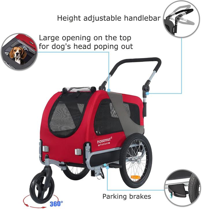 Actual product image Tiggo Dog bike trailer 80104 - Red
