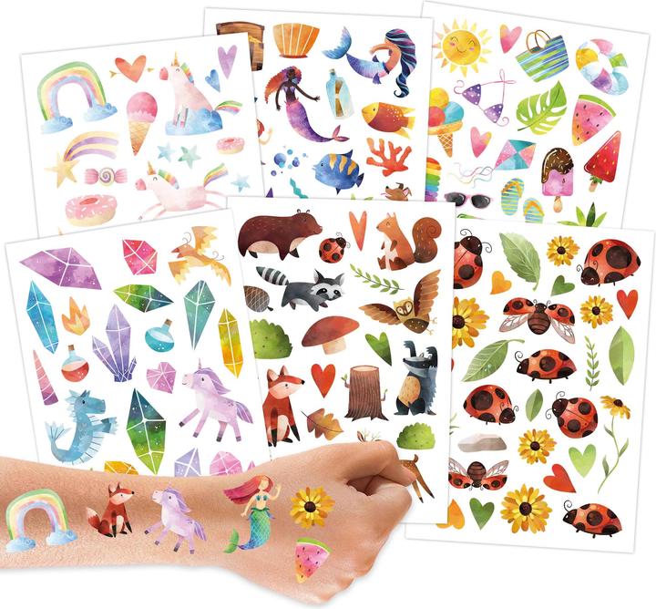 Produktbild Papierdrachen Metallic Tattoo Set 6 - Beach Vibes