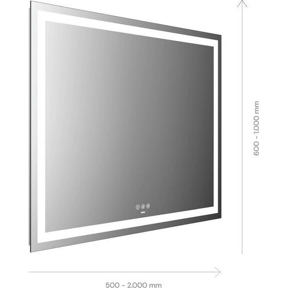 Emco, Spiegelschrank, MI 230+ LED-Lichtspiegel, Lichtausschnitt umlaufend, Touch-Bedienfeld, Breite 1400mm, 1051100 (120...