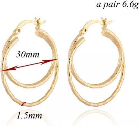 Actual product image Hermex Gold plated LUXURY earrings - Gold (Copper alloy)